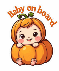 Sticker Baby Calabaza on Board (16cm)