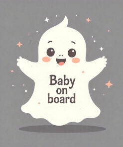 Sticker Fantasma Baby on Board para autos (16cm)